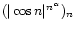 $(\vert\cos n\vert^{n^{\alpha}})_n$